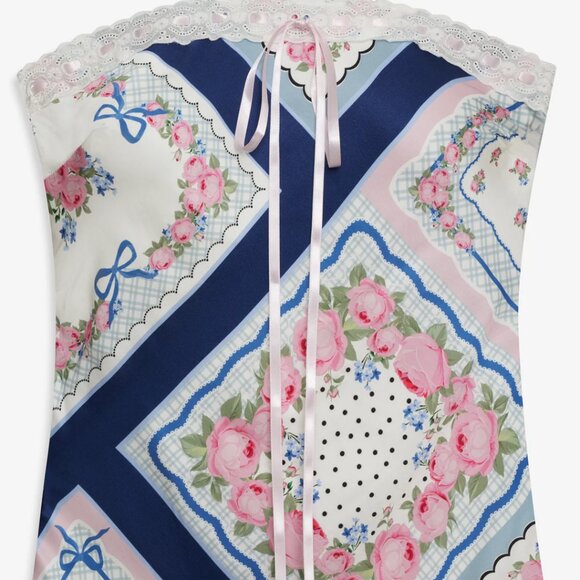 For Love & Lemons Daisy Mae Strapless Midi Slip Dress Size 1X Anthropologie NWT - Picture 10 of 11